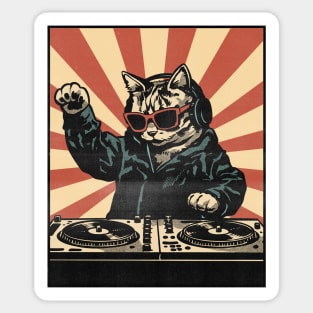 DJ Cat Sticker